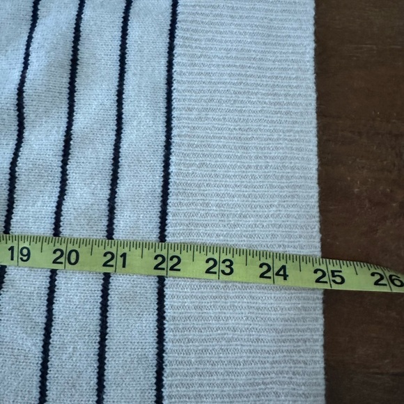 Rebecca Taylor Cream and Black Striped Sweater wool blend size Large - Picture 5 of 8